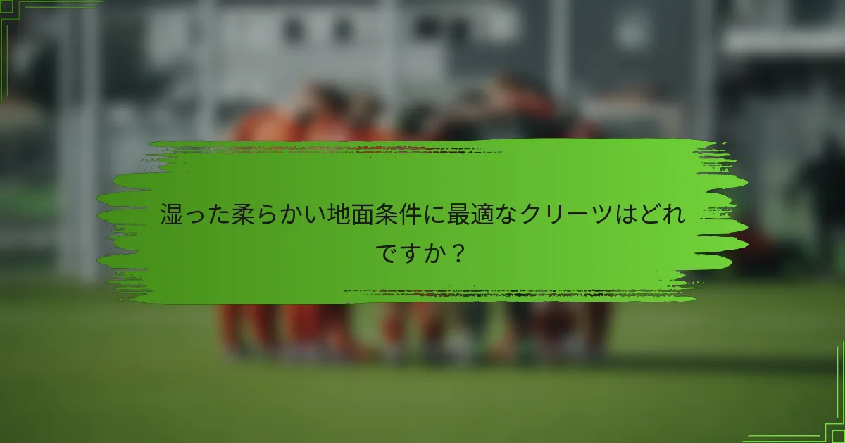 湿った柔らかい地面条件に最適なクリーツはどれですか？
