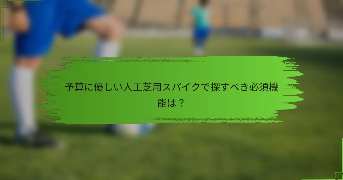 予算に優しい人工芝用スパイクで探すべき必須機能は?