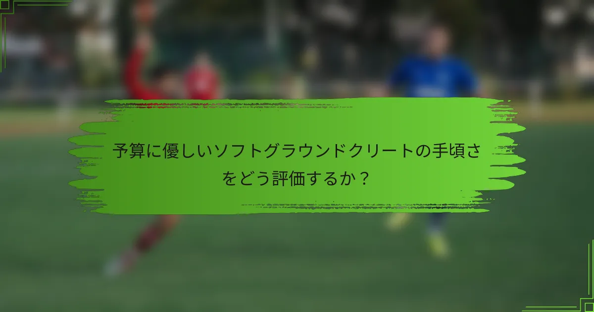 予算に優しいソフトグラウンドクリートの手頃さをどう評価するか?